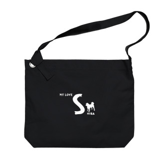 MY LOVE SHIBA（柴犬）　ホワイト Big Shoulder Bag