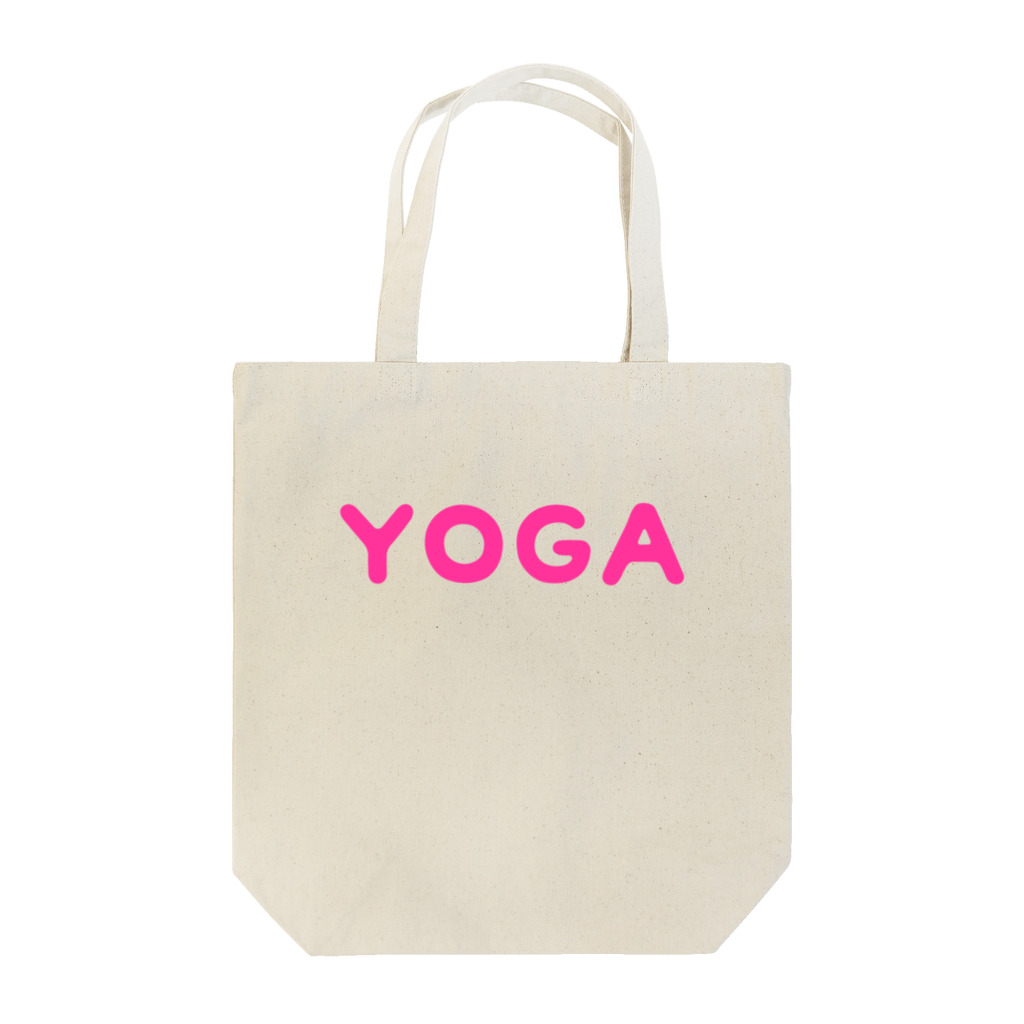 Shop funacoのYOGA (ピンク） Tote Bag