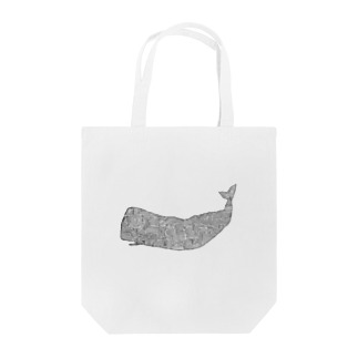 線画マッコウクジラのサコッシュ Tote Bag